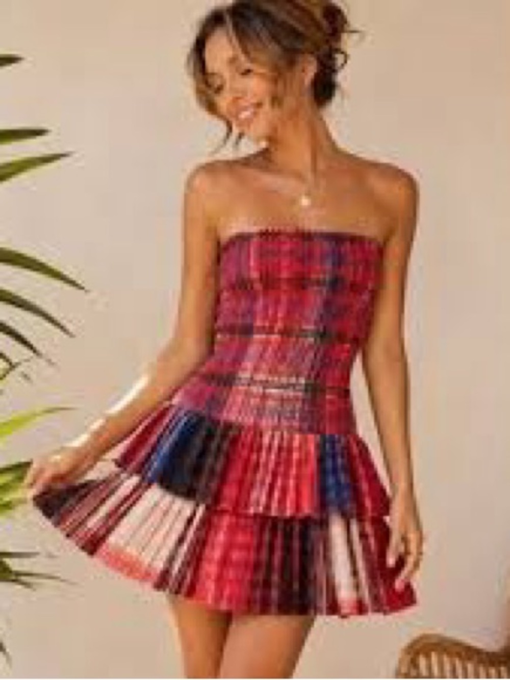 NWT Plenty by Tracy Reese Anthropologie Strapless Smocked Ruffle Dress M